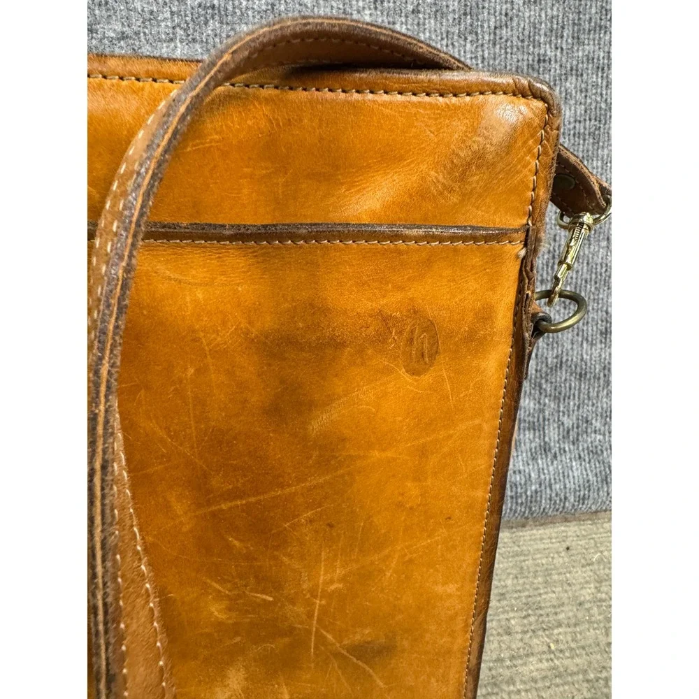 Hartmann Vintage Belting Leather Briefcase Messenger Bag Tan Heritage Laptop Bag